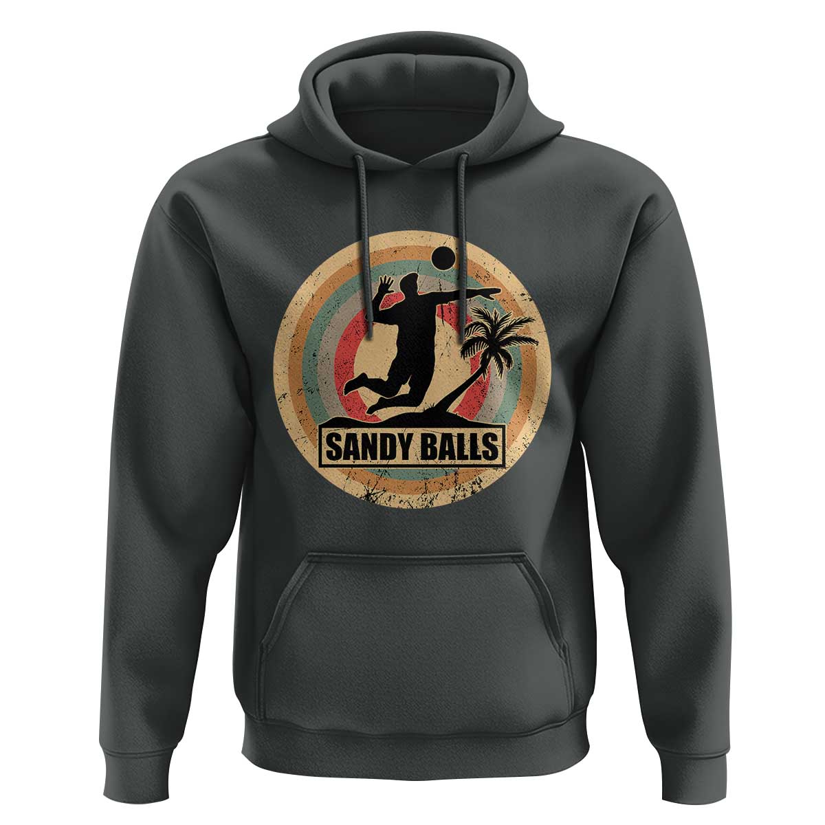 Beach Voleyball Hoodie Sandy Balls Team Player Voleyball Coach - Wonder Print Shop