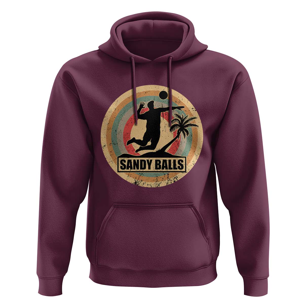 Beach Voleyball Hoodie Sandy Balls Team Player Voleyball Coach - Wonder Print Shop