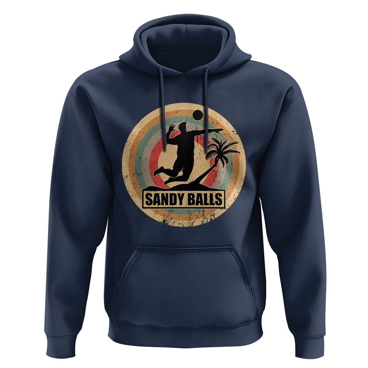Beach Voleyball Hoodie Sandy Balls Team Player Voleyball Coach - Wonder Print Shop