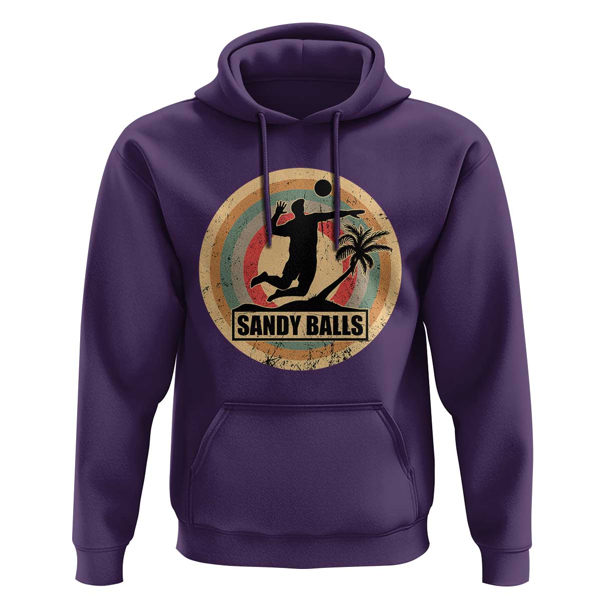 Beach Voleyball Hoodie Sandy Balls Team Player Voleyball Coach - Wonder Print Shop