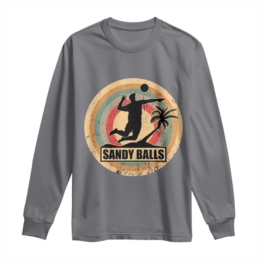 Beach Volleyball Long Sleeve Shirt Sandy Balls Team Player Volleyball Coach - Wonder Print Shop