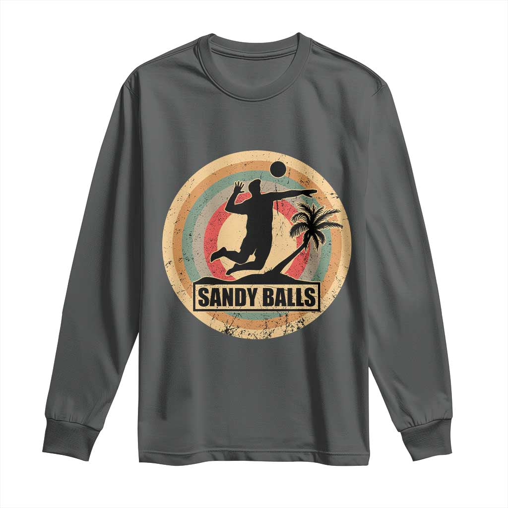 Beach Volleyball Long Sleeve Shirt Sandy Balls Team Player Volleyball Coach - Wonder Print Shop