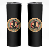 Beach Volleyball Skinny Tumbler Sandy Balls Team Player Volleyball Coach - Wonder Print Shop