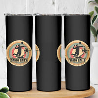 Beach Volleyball Skinny Tumbler Sandy Balls Team Player Volleyball Coach - Wonder Print Shop