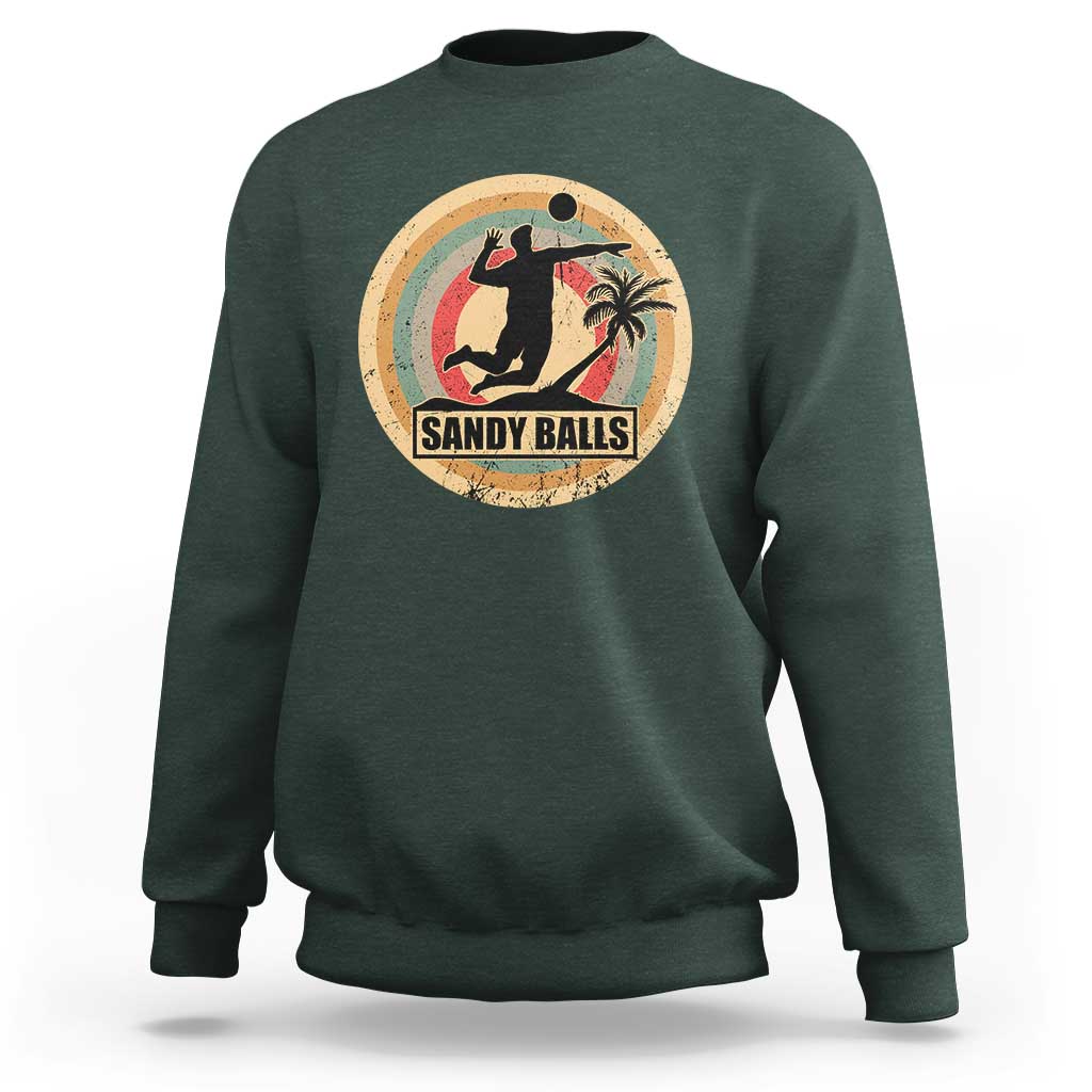 Beach Voleyball Sweatshirt Sandy Balls Team Player Voleyball Coach - Wonder Print Shop