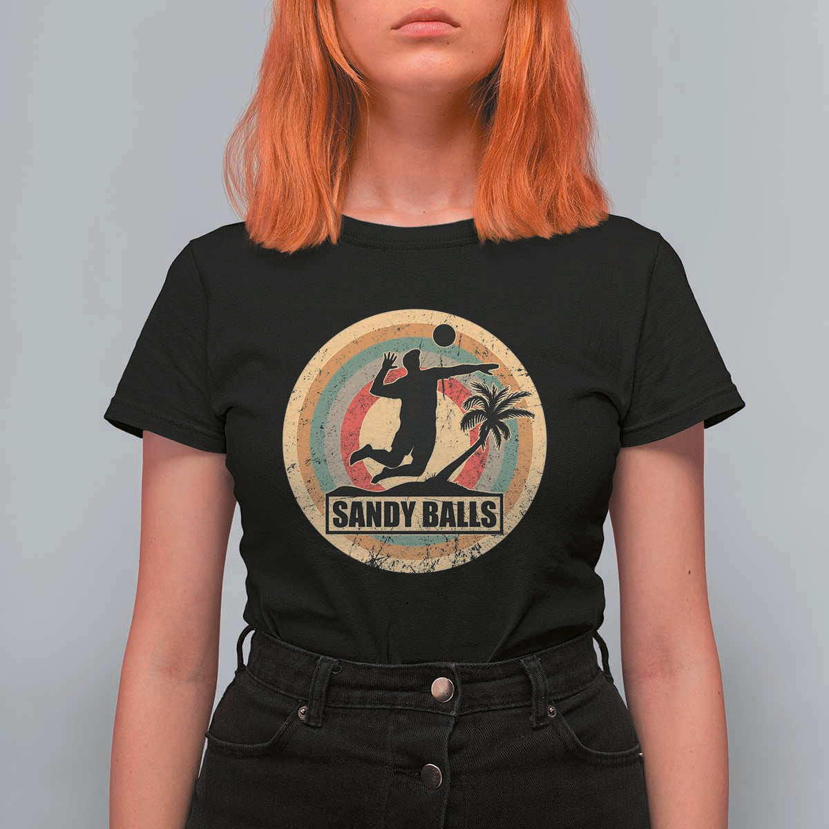 Beach Voleyball T Shirt For Women Sandy Balls Team Player Voleyball Coach - Wonder Print Shop