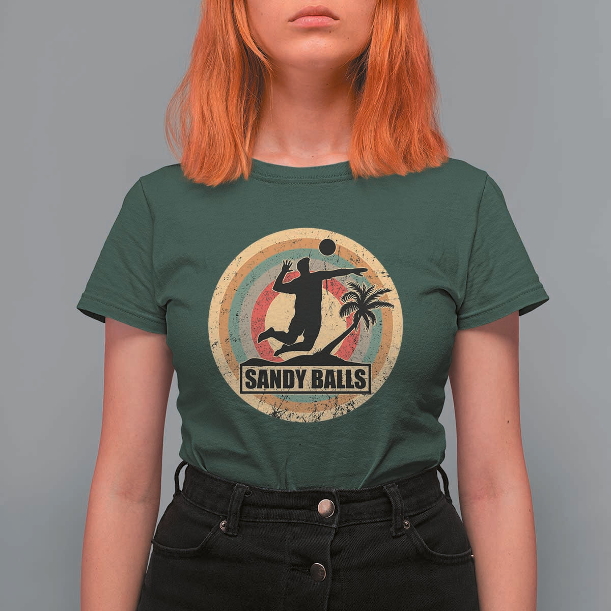 Beach Voleyball T Shirt For Women Sandy Balls Team Player Voleyball Coach - Wonder Print Shop