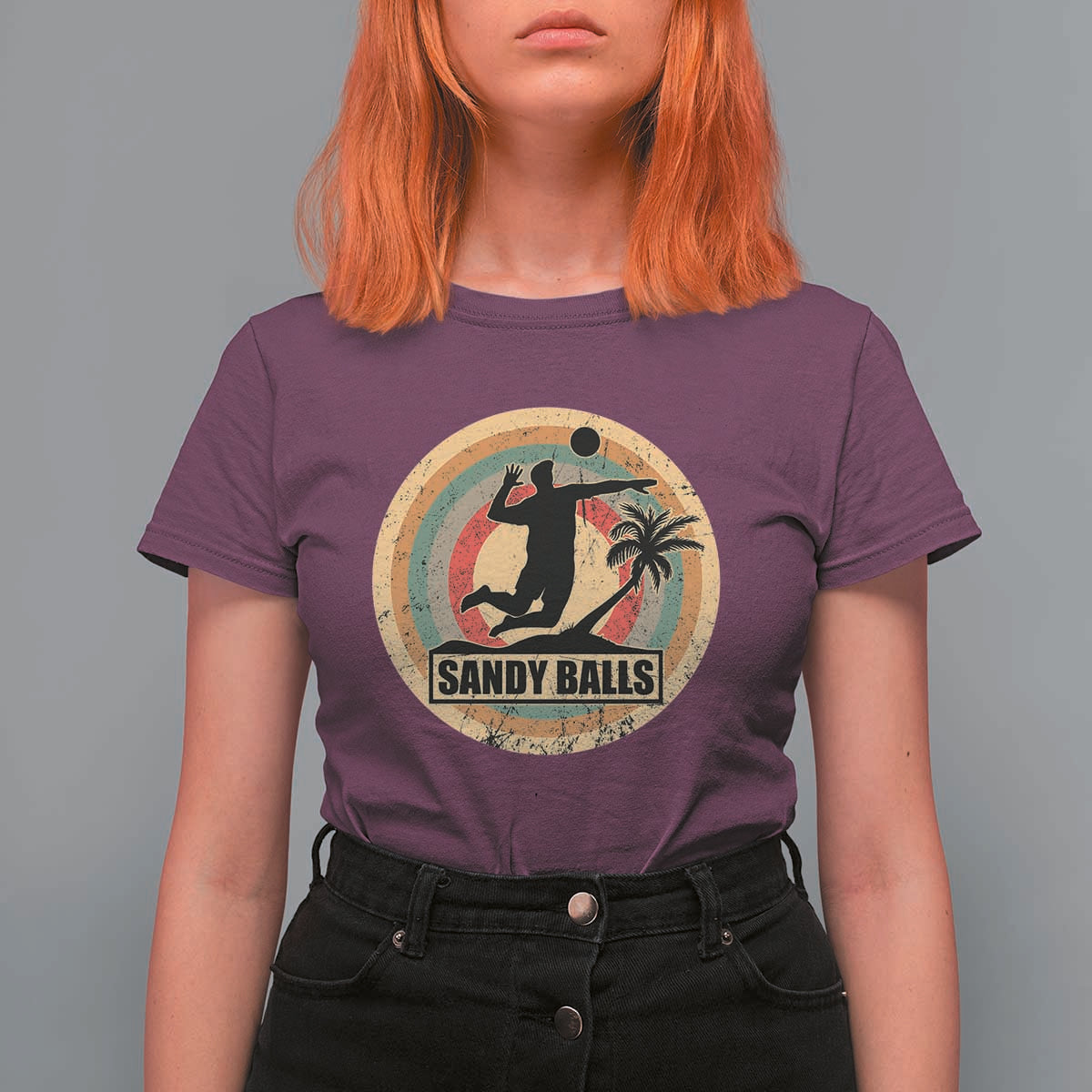 Beach Voleyball T Shirt For Women Sandy Balls Team Player Voleyball Coach - Wonder Print Shop