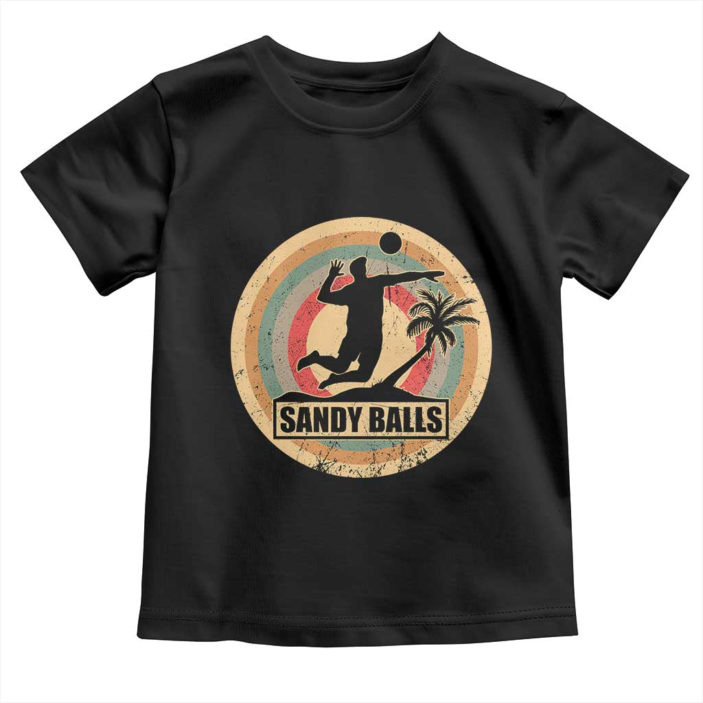 Beach Volleyball Toddler T Shirt Sandy Balls Team Player Volleyball Coach - Wonder Print Shop