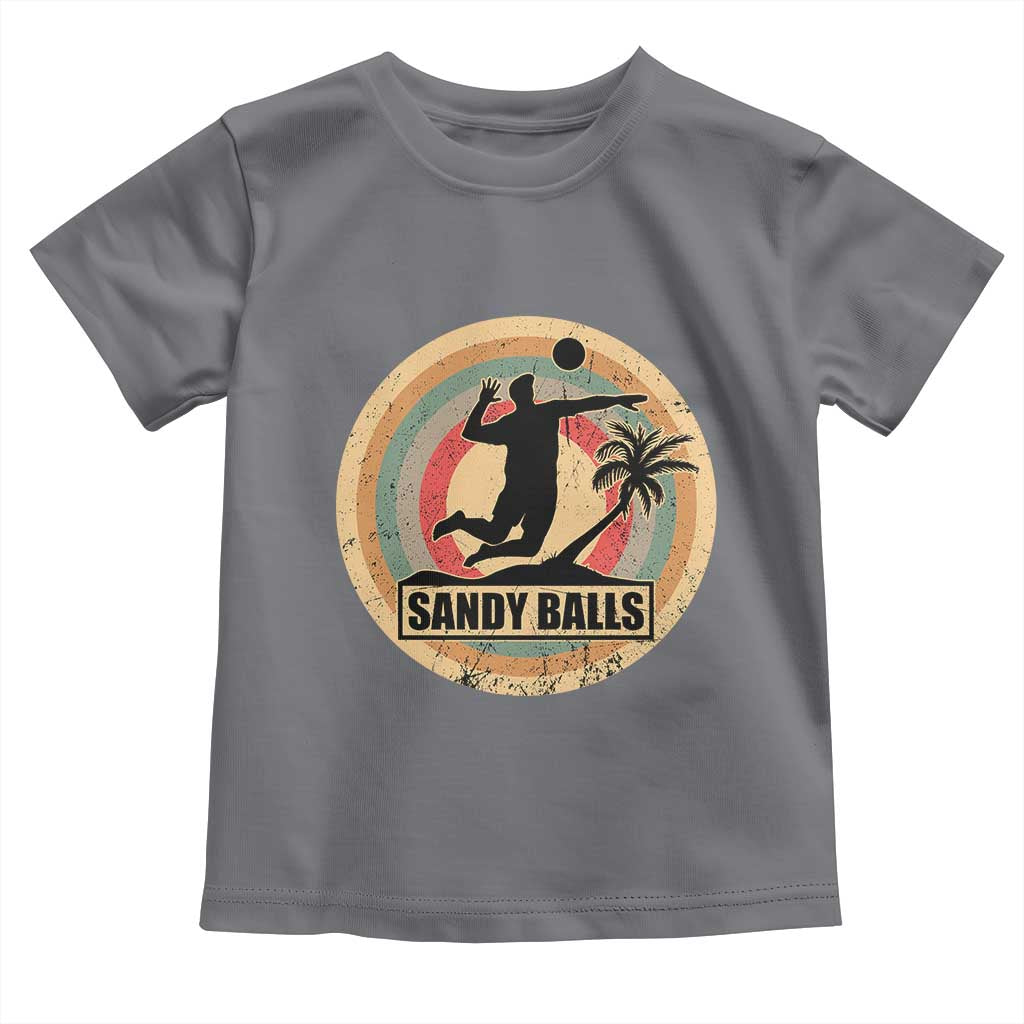 Beach Volleyball Toddler T Shirt Sandy Balls Team Player Volleyball Coach - Wonder Print Shop