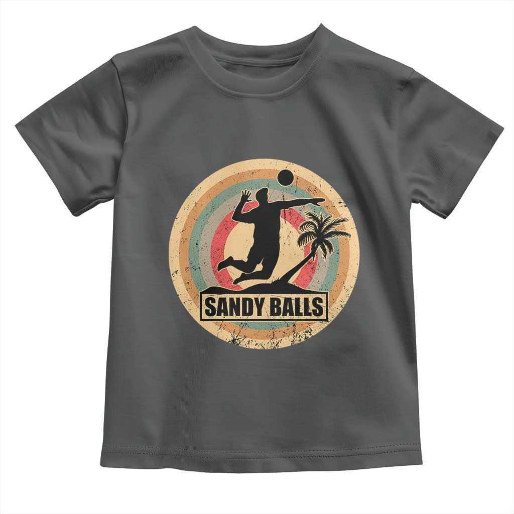 Beach Volleyball Toddler T Shirt Sandy Balls Team Player Volleyball Coach - Wonder Print Shop