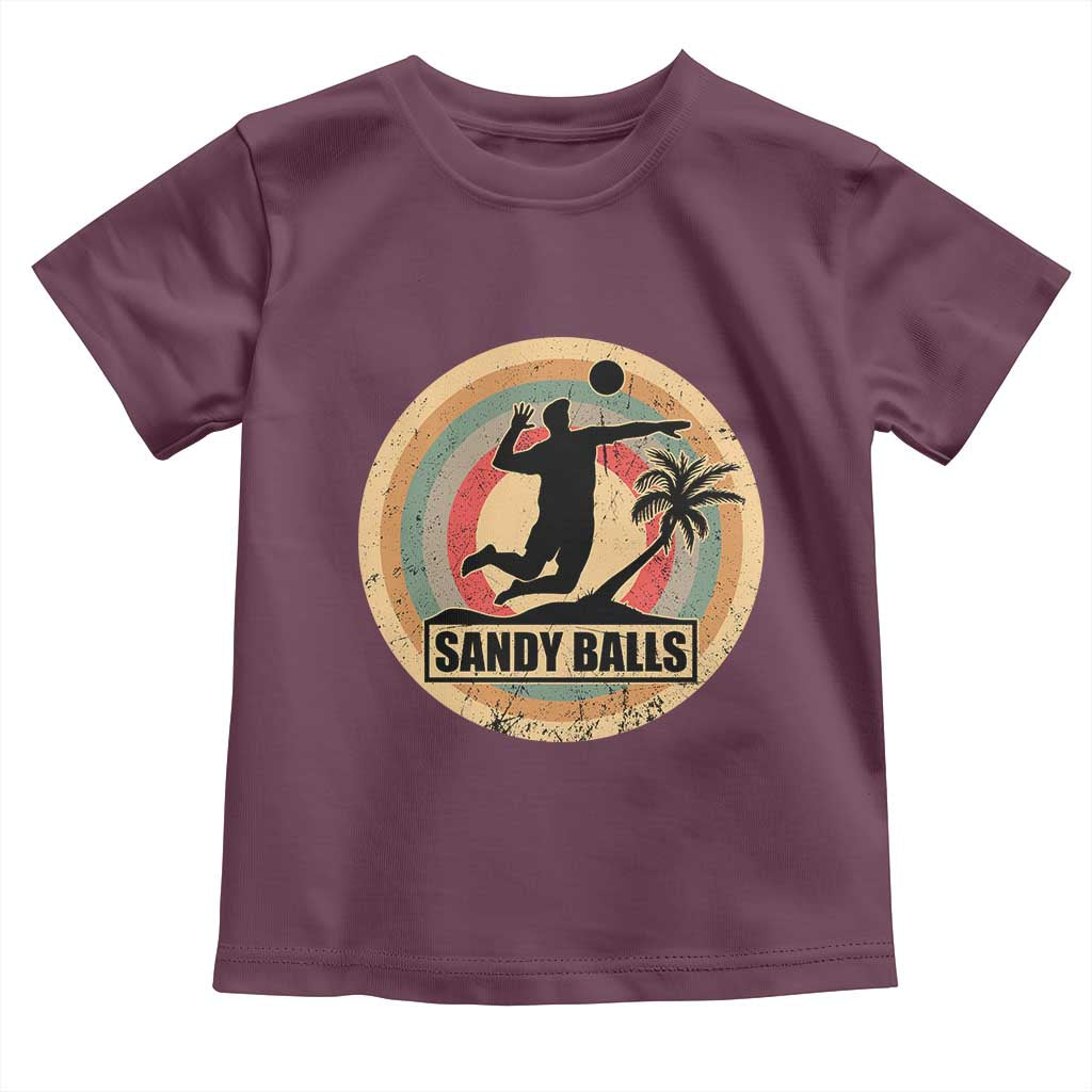 Beach Volleyball Toddler T Shirt Sandy Balls Team Player Volleyball Coach - Wonder Print Shop