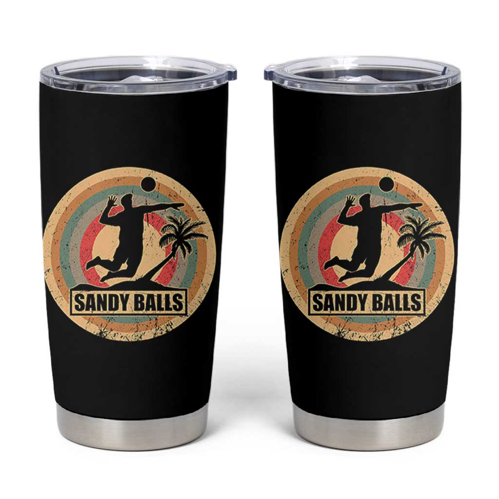 Beach Volleyball Tumbler Cup Sandy Balls Team Player Volleyball Coach - Wonder Print Shop