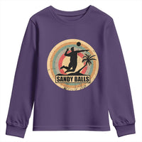 Beach Volleyball Youth Sweatshirt Sandy Balls Team Player Volleyball Coach - Wonder Print Shop