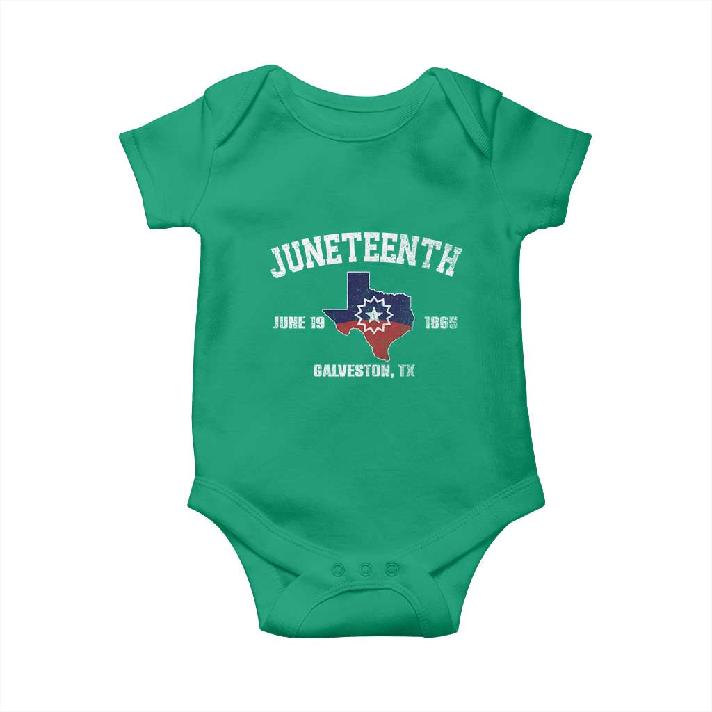 Juneteenth Galveston Texas Baby Onesie Juneteenth Flag African American History