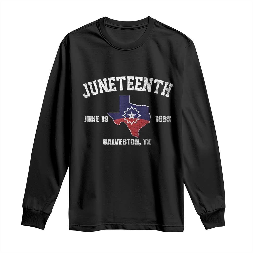 Juneteenth Galveston Texas Long Sleeve Shirt Juneteenth Flag African American History