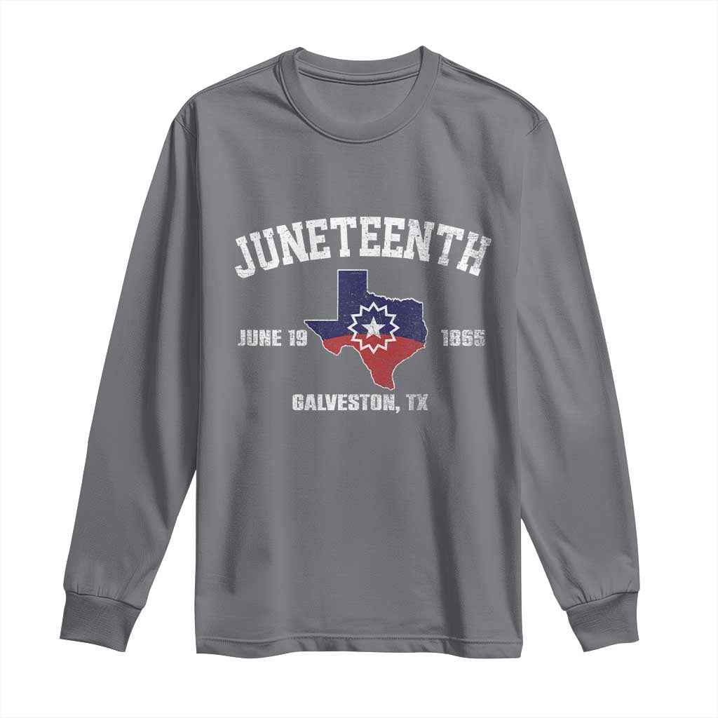 Juneteenth Galveston Texas Long Sleeve Shirt Juneteenth Flag African American History