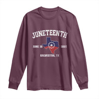 Juneteenth Galveston Texas Long Sleeve Shirt Juneteenth Flag African American History