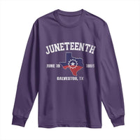 Juneteenth Galveston Texas Long Sleeve Shirt Juneteenth Flag African American History