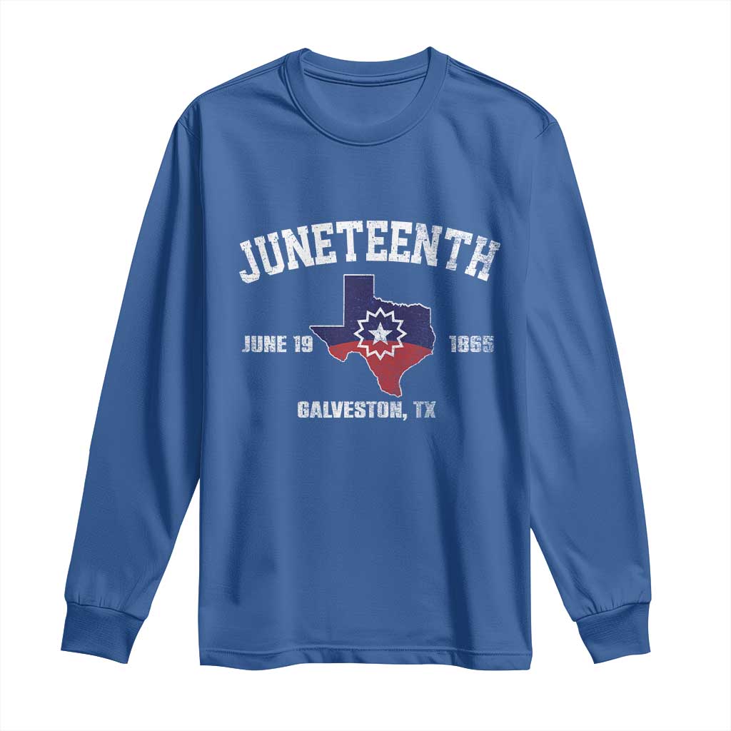 Juneteenth Galveston Texas Long Sleeve Shirt Juneteenth Flag African American History