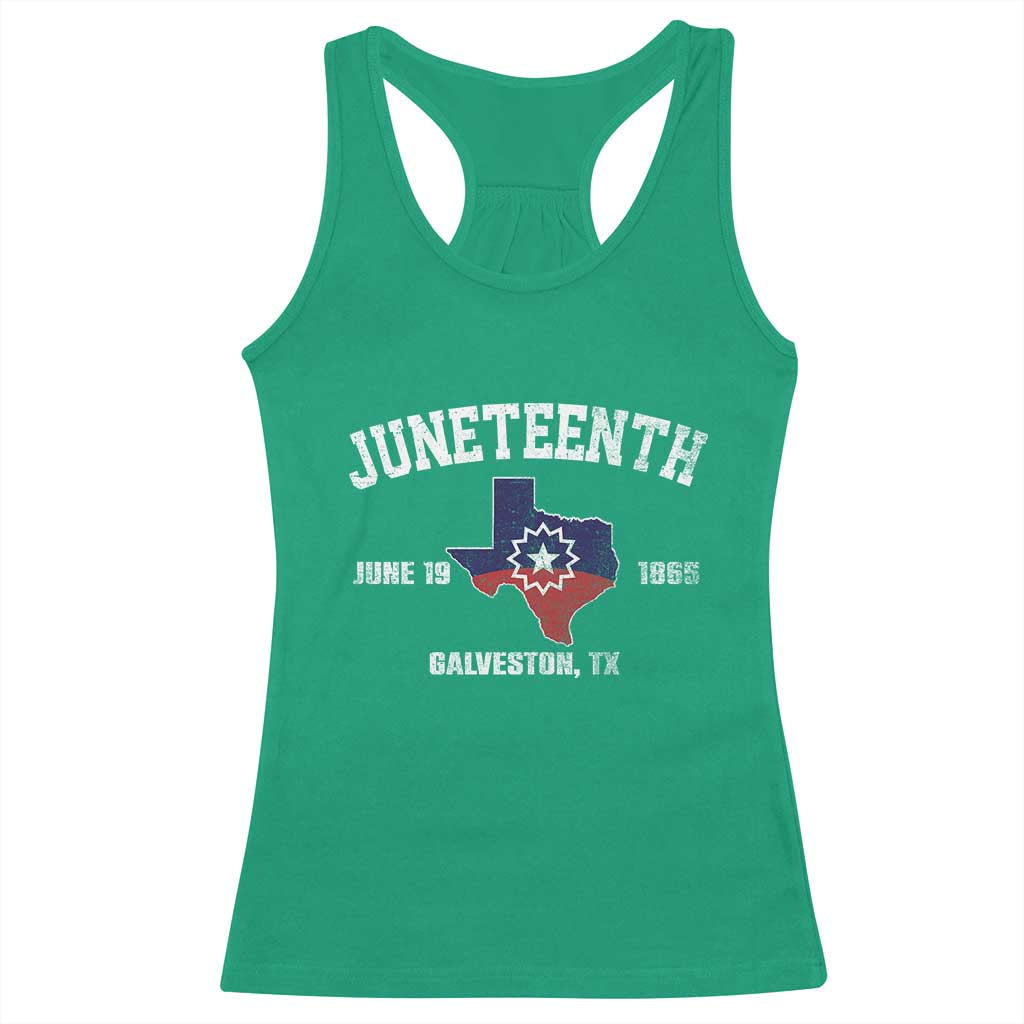 Juneteenth Galveston Texas Racerback Tank Top Juneteenth Flag African American History
