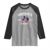 Juneteenth Galveston Texas Raglan Shirt Juneteenth Flag African American History