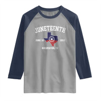 Juneteenth Galveston Texas Raglan Shirt Juneteenth Flag African American History