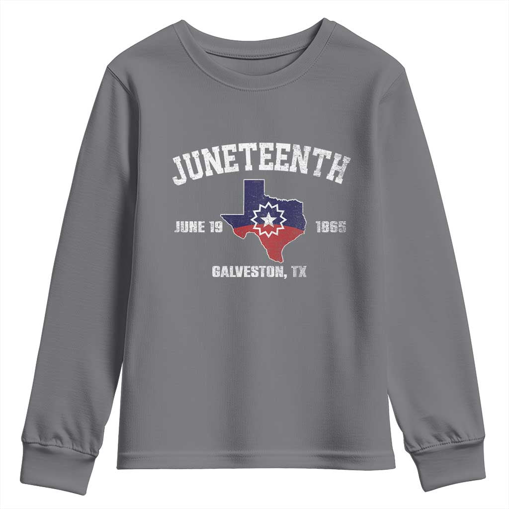 Juneteenth Galveston Texas Youth Sweatshirt Juneteenth Flag African American History