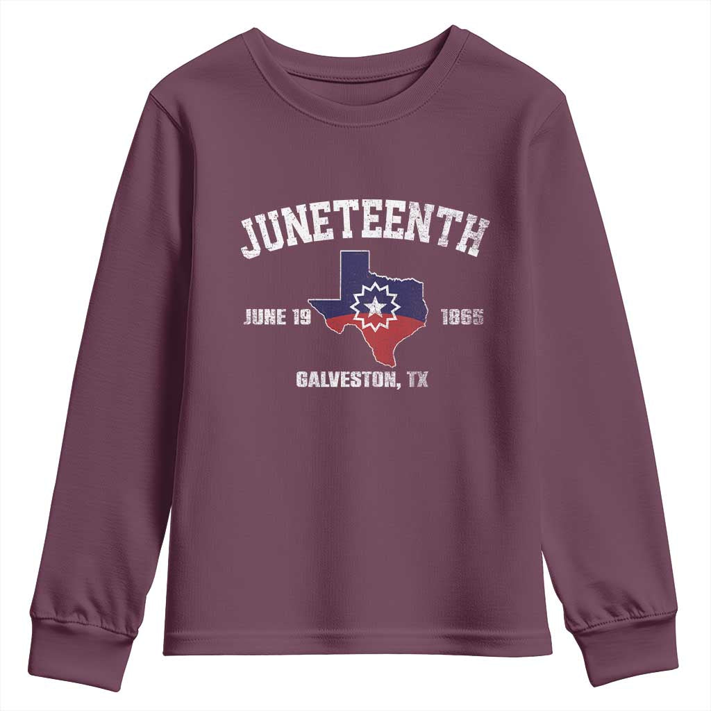 Juneteenth Galveston Texas Youth Sweatshirt Juneteenth Flag African American History