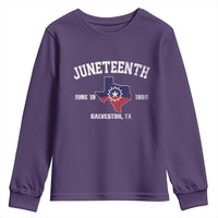 Juneteenth Galveston Texas Youth Sweatshirt Juneteenth Flag African American History