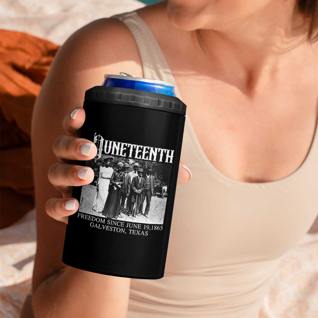 History Of Juneteenth 4 in 1 Can Cooler Tumbler Freedom Since June 19 Galveston Texas