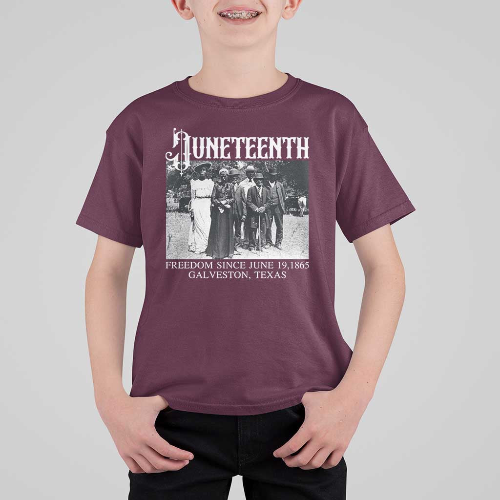 History Of Juneteenth T Shirt For Kid Freedom Since June 19 Galveston Texas