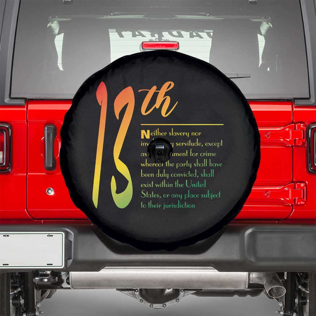 13th Amendment of U.S. Constitution Spare Tire Cover Juneteenth Black History