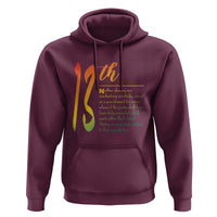 13th Amendment of U.S. Constitution Hoodie Juneteenth Black History