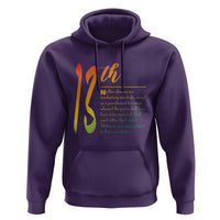 13th Amendment of U.S. Constitution Hoodie Juneteenth Black History