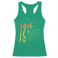 13th Amendment of U.S. Constitution Racerback Tank Top Juneteenth Black History