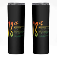 13th Amendment of U.S. Constitution Skinny Tumbler Juneteenth Black History