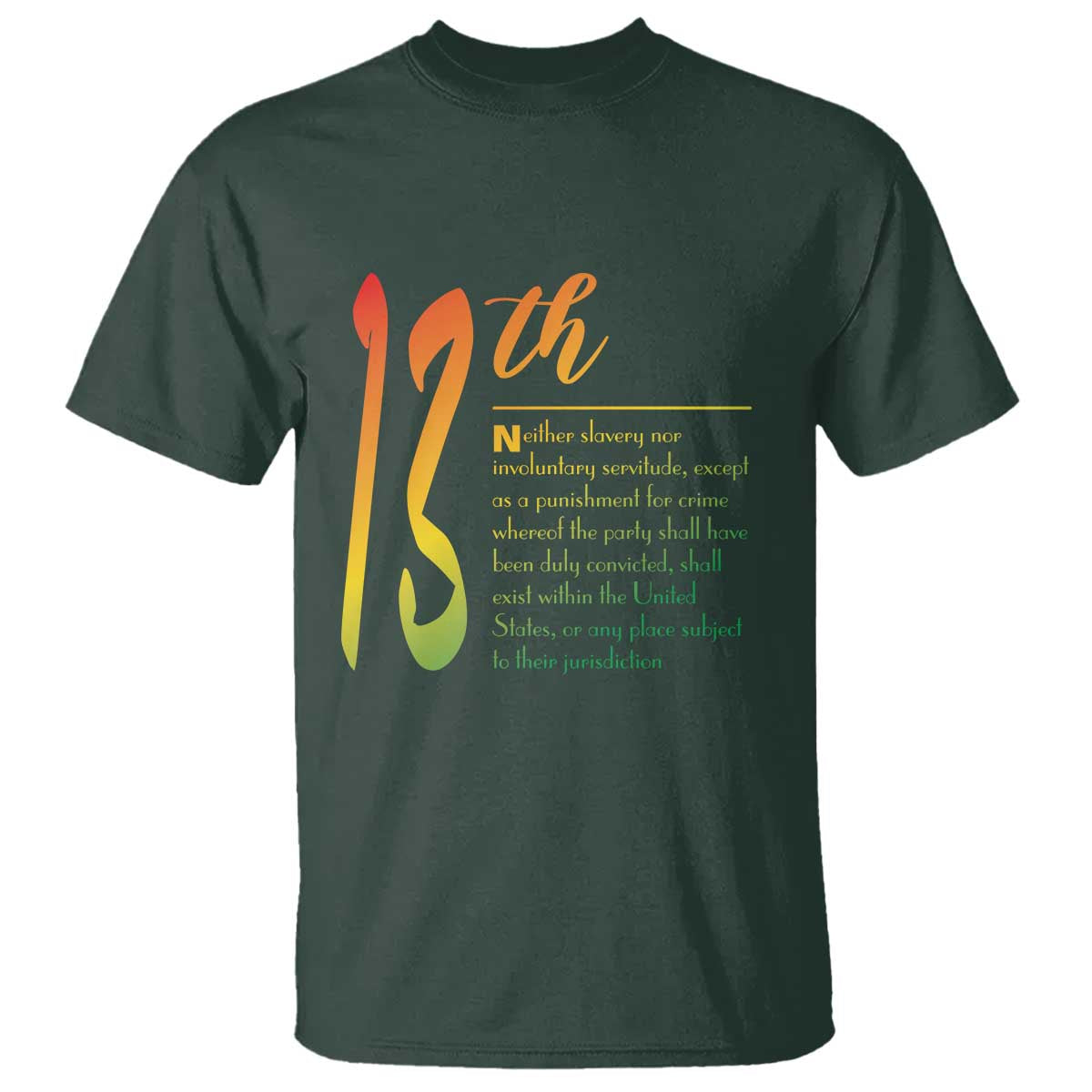 13th Amendment of U.S. Constitution T Shirt Juneteenth Black History
