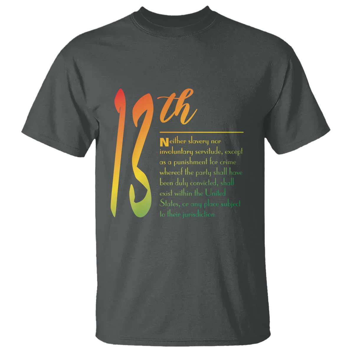 13th Amendment of U.S. Constitution T Shirt Juneteenth Black History