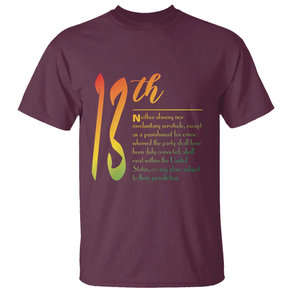 13th Amendment of U.S. Constitution T Shirt Juneteenth Black History
