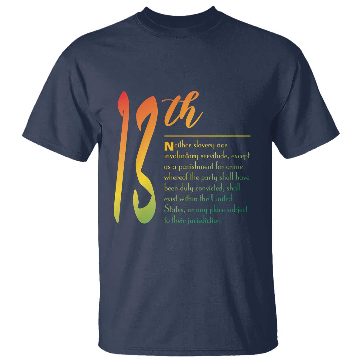 13th Amendment of U.S. Constitution T Shirt Juneteenth Black History