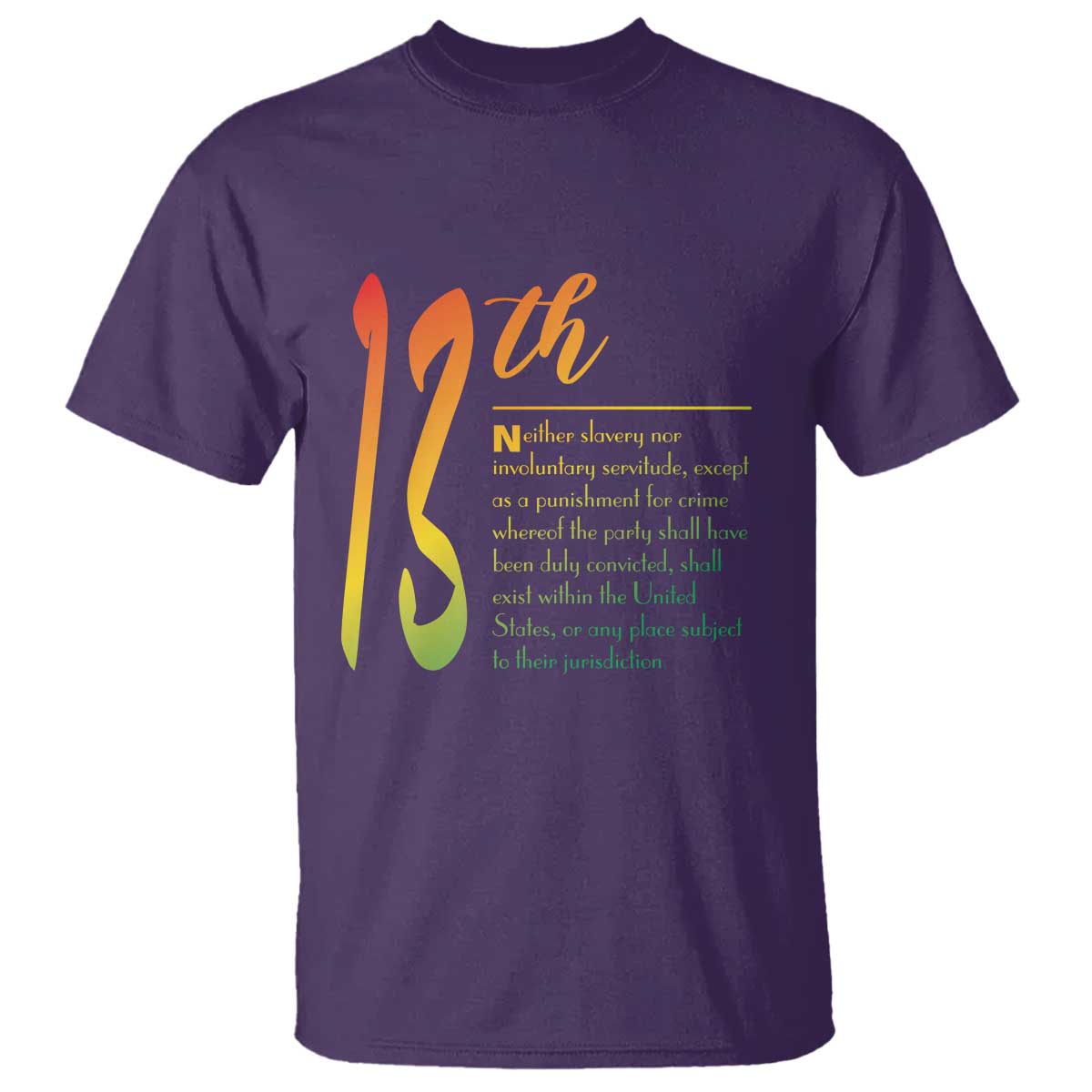 13th Amendment of U.S. Constitution T Shirt Juneteenth Black History