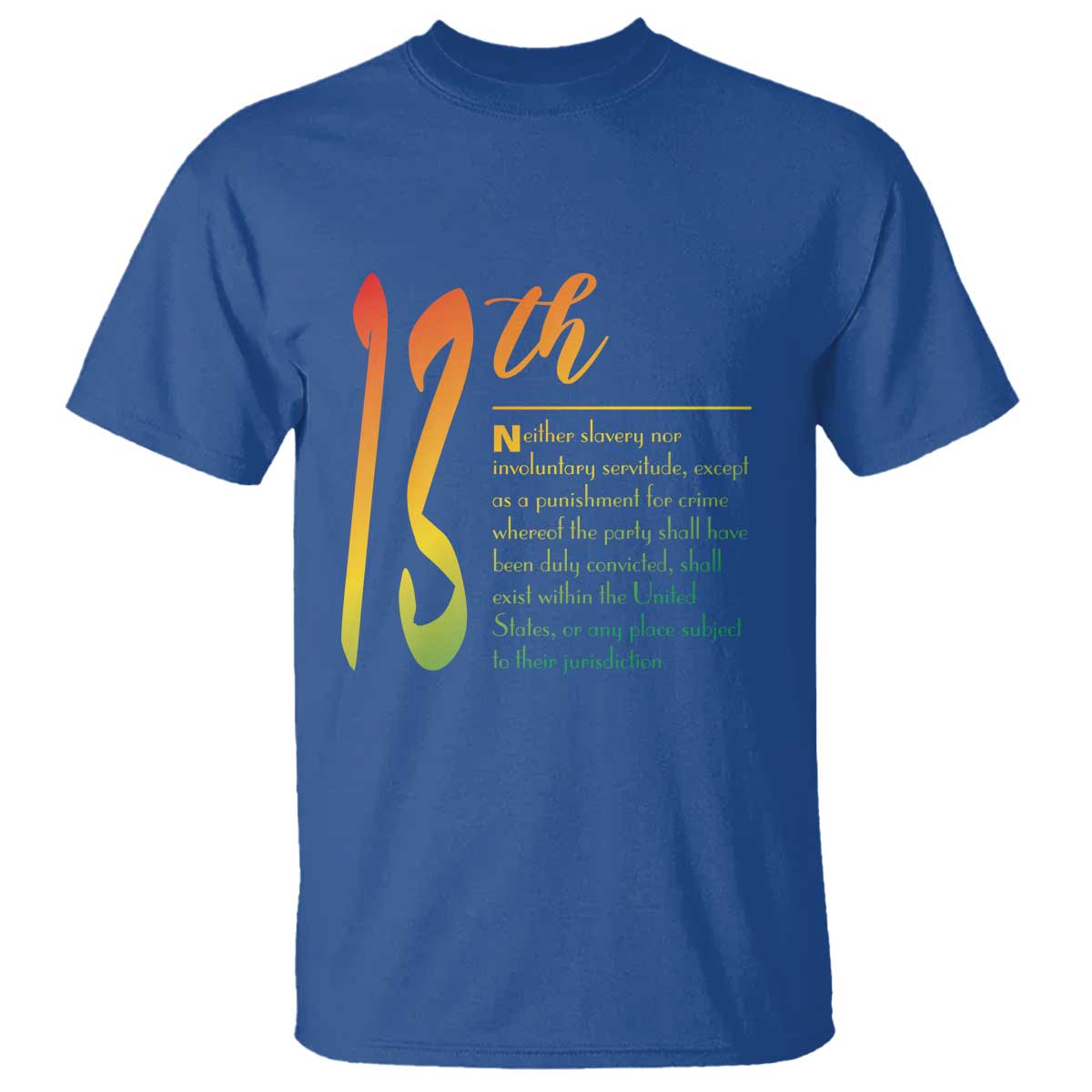 13th Amendment of U.S. Constitution T Shirt Juneteenth Black History