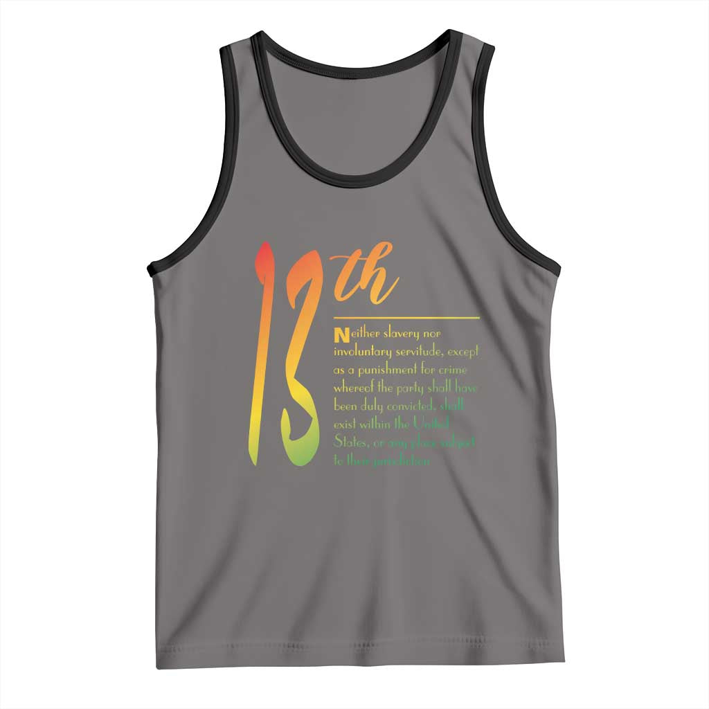 13th Amendment of U.S. Constitution Tank Top Juneteenth Black History