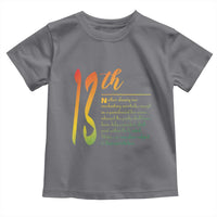 13th Amendment of U.S. Constitution Toddler T Shirt Juneteenth Black History