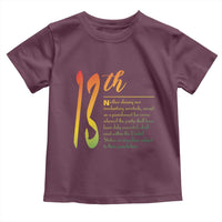 13th Amendment of U.S. Constitution Toddler T Shirt Juneteenth Black History