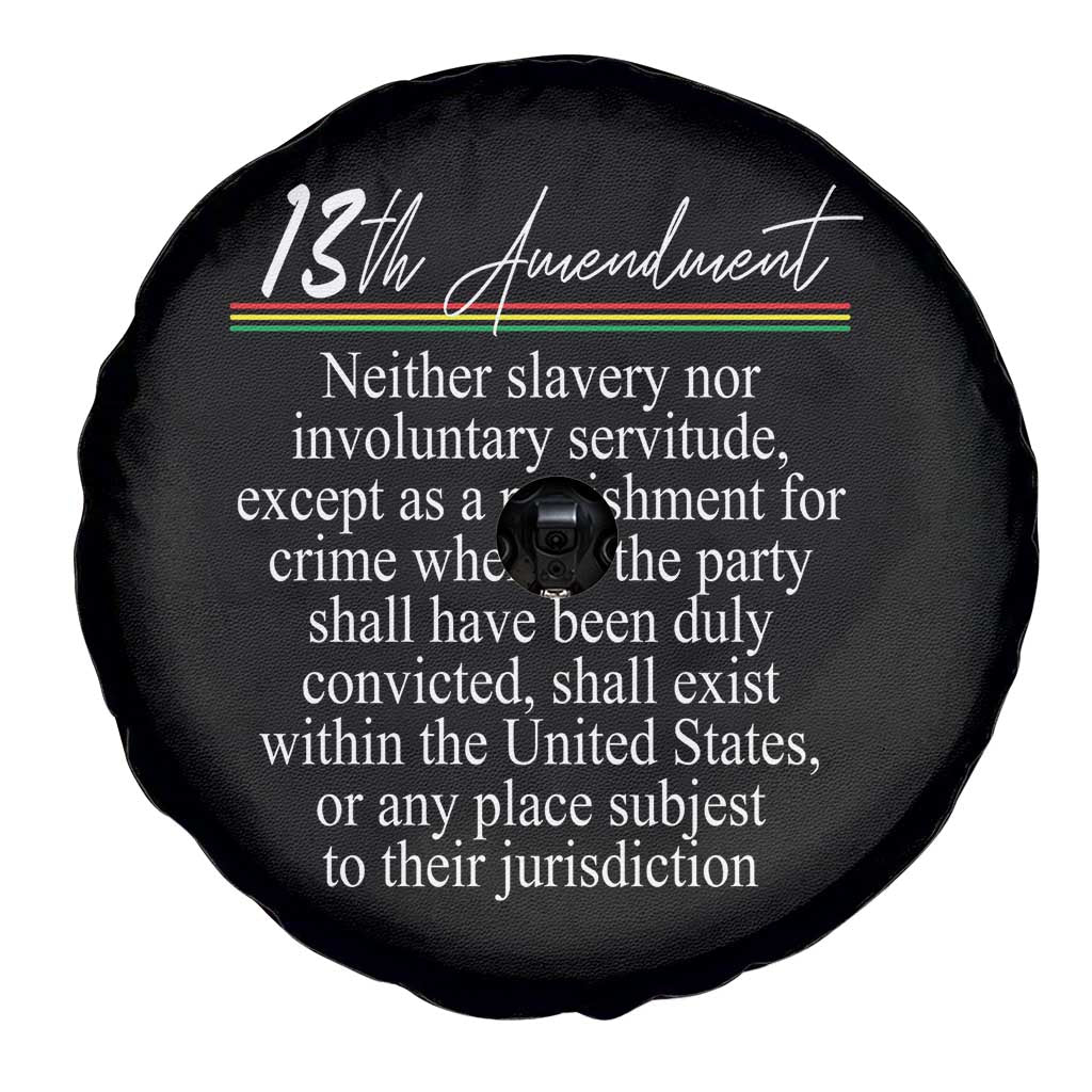 13th Amendment of U.S. Constitution Spare Tire Cover Juneteenth 1865 Black History