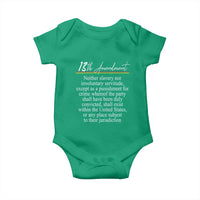 13th Amendment of U.S. Constitution Baby Onesie Juneteenth 1865 Black History