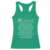 13th Amendment of U.S. Constitution Racerback Tank Top Juneteenth 1865 Black History