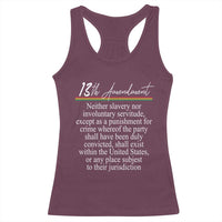 13th Amendment of U.S. Constitution Racerback Tank Top Juneteenth 1865 Black History